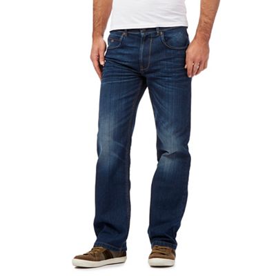 Mantaray Big and tall mid blue wash loose fit jeans